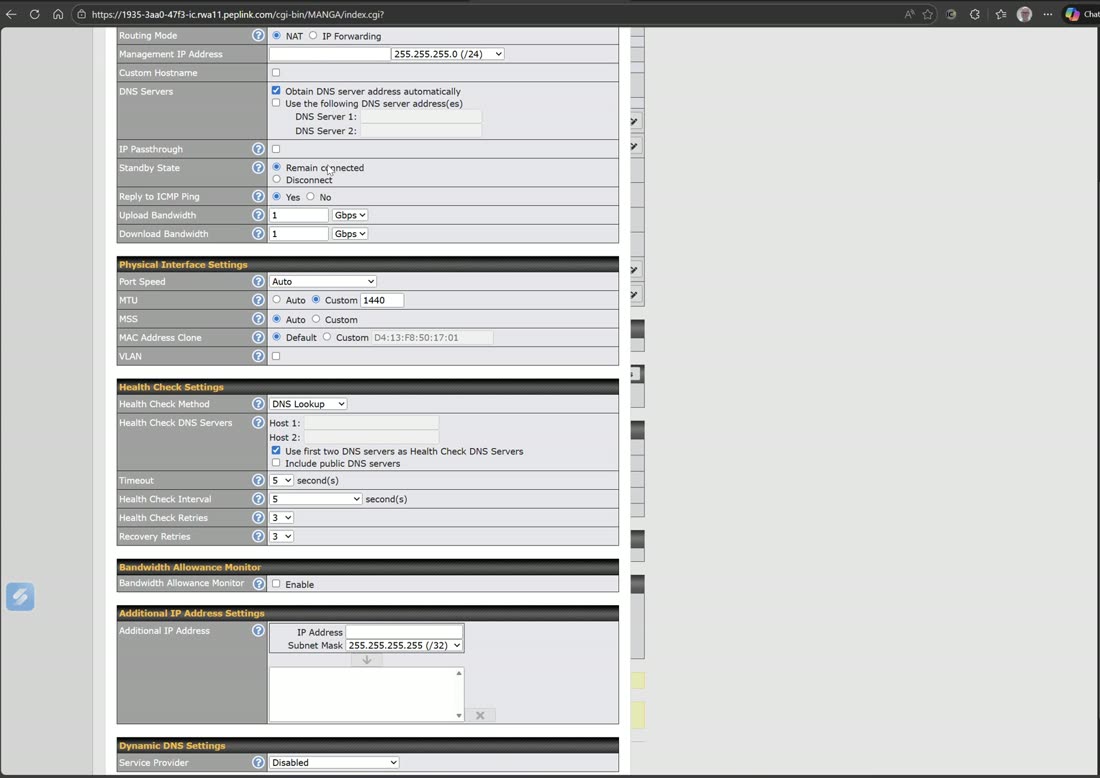 Standby state — remain connected (fast failover, sees background issues) vs disconnected (uses no data, slower to fail over).